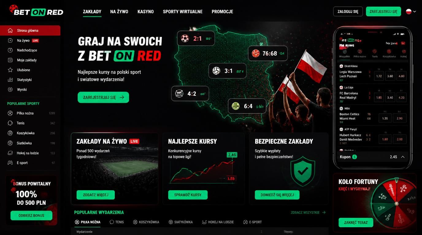 Interfejs bukmacherski, kursy, rynek polski